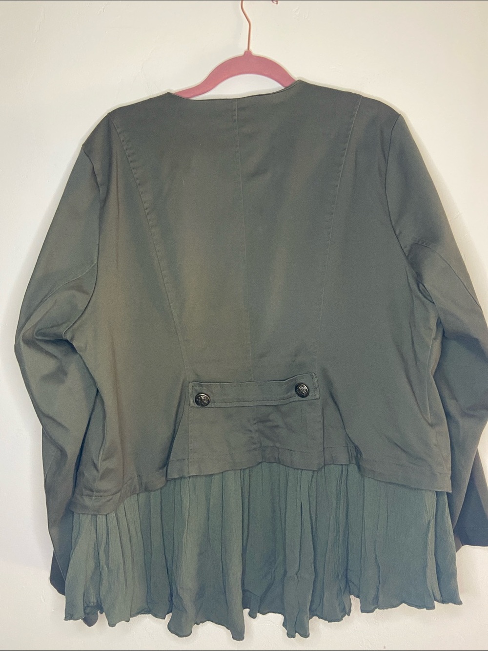 Torrid Olive Green open front lined jacket - Picture 7 of 8